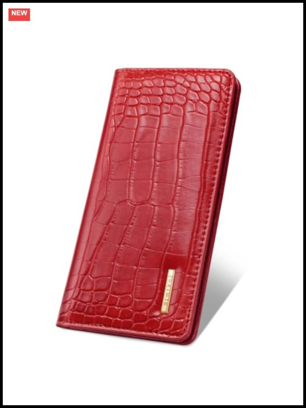 Bifold Faux Crocodile Leather RFID Wallet Slim Thin Card Case